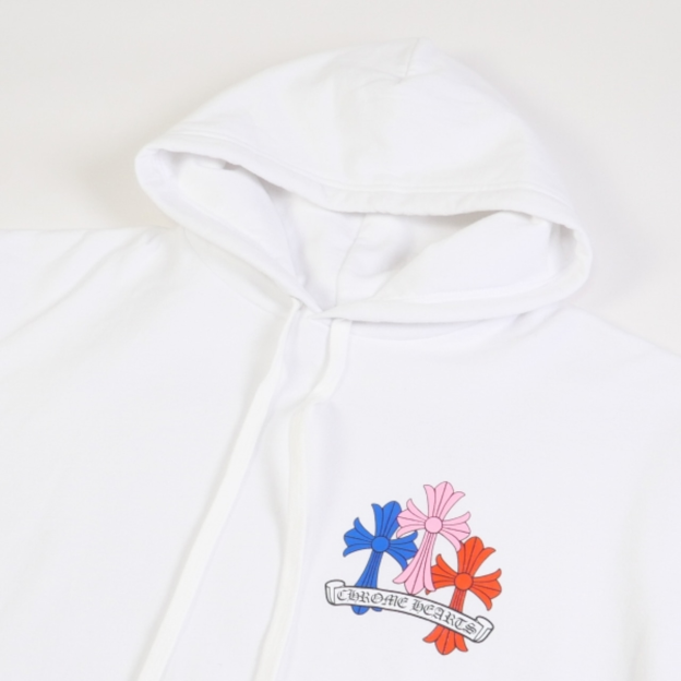 クロムハーツ パーカー コットン  ホワイト マルチセメタリークロス