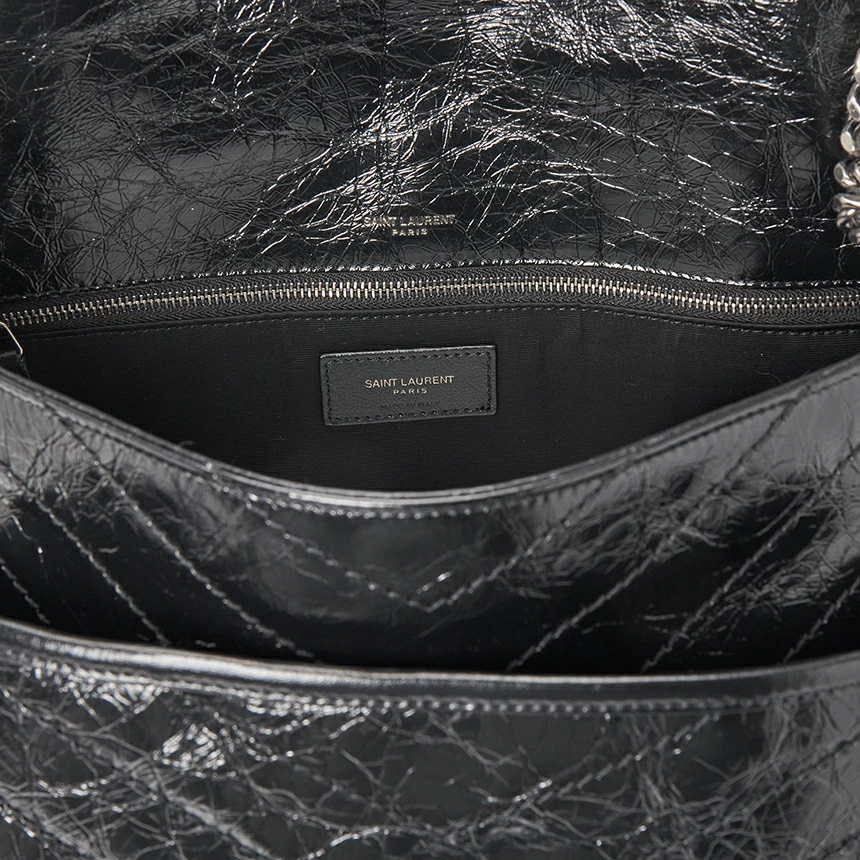 Niki Baby キルティング グロスレザー ミニショルダーバッグ