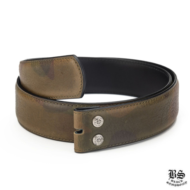 クロムハーツ プレーン レザー 1.5 ベルト ホースシュー リベット（バックルなし）