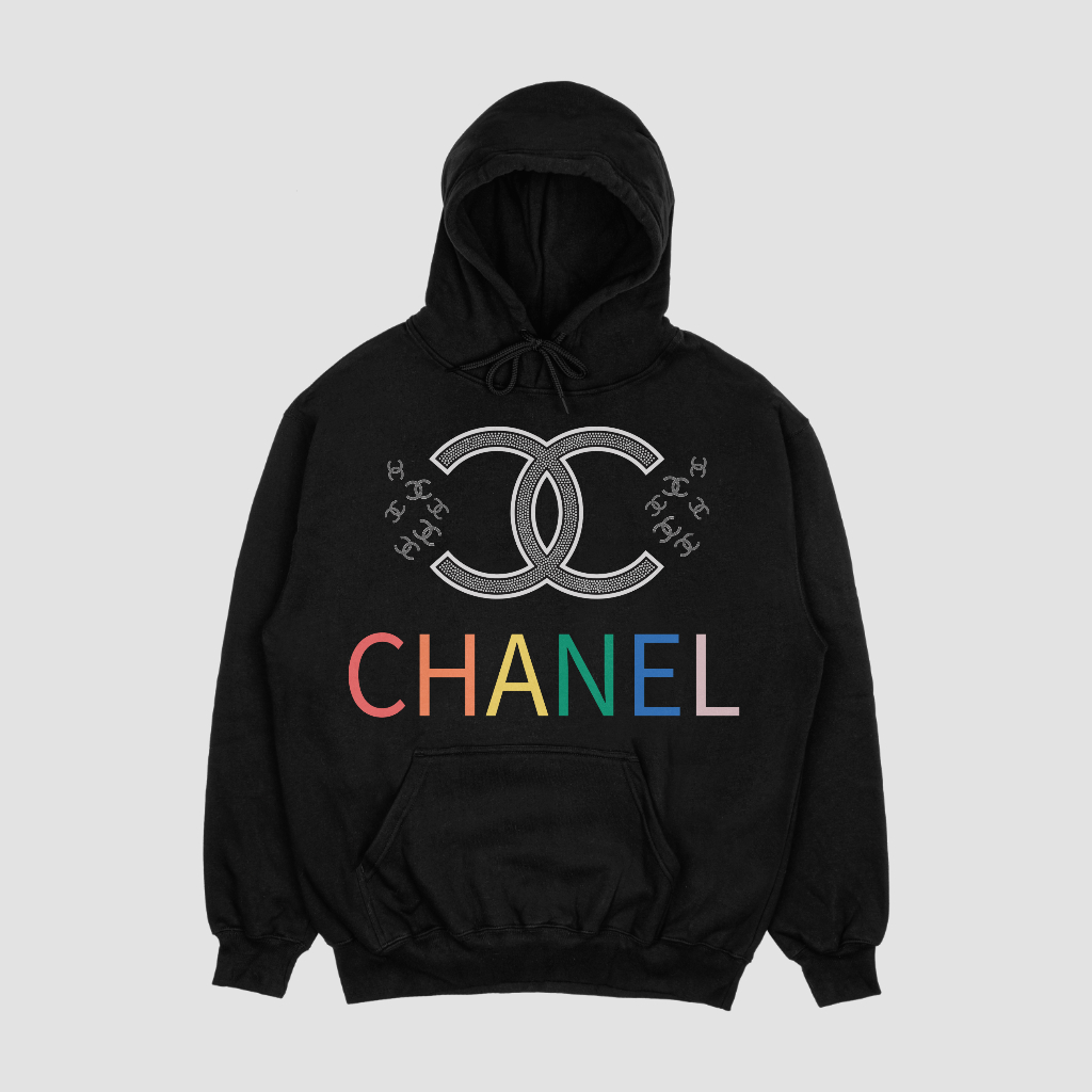 CHANEL 漫画文字プリントのパーカー