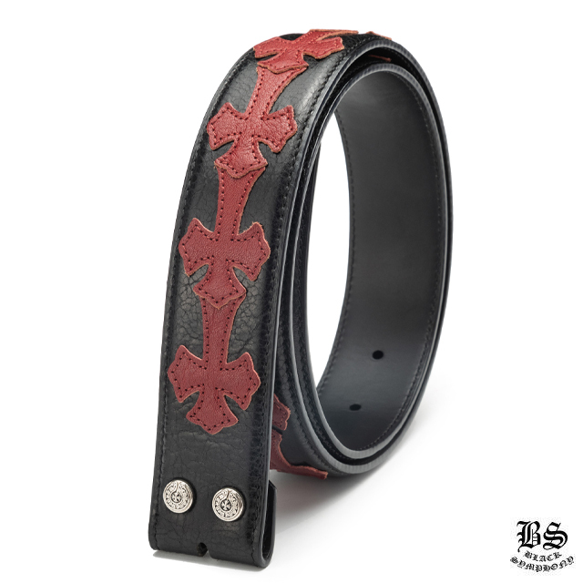 クロムハーツ プレーン レザー 1.5 ベルト ホースシュー リベット（バックルなし）