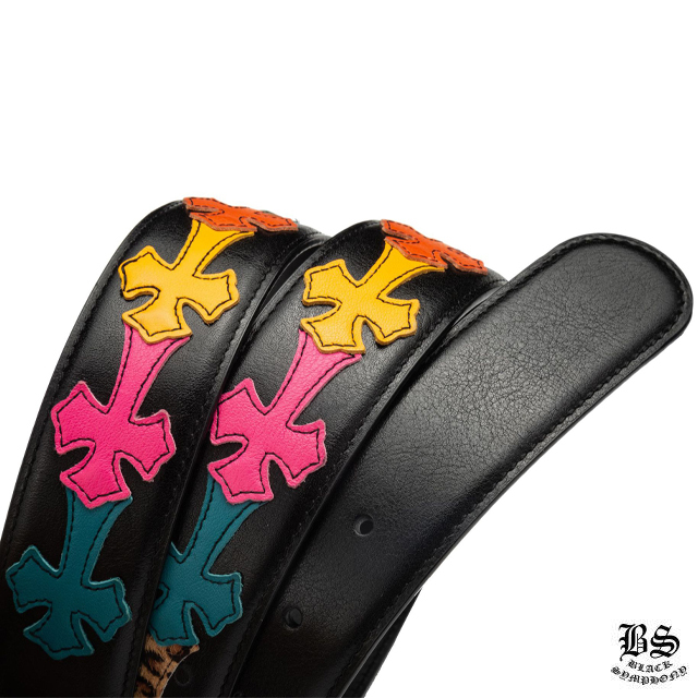 クロムハーツ プレーン レザー 1.5 ベルト ホースシュー リベット（バックルなし）