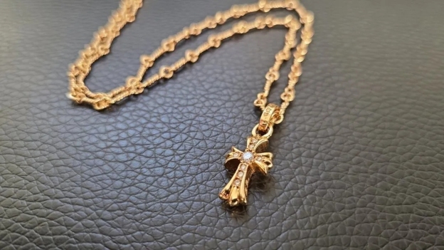 【国内発送/直営店】ネックレス クロムハーツ 22K　パヴェダイヤ＆20インチツイストチェーン