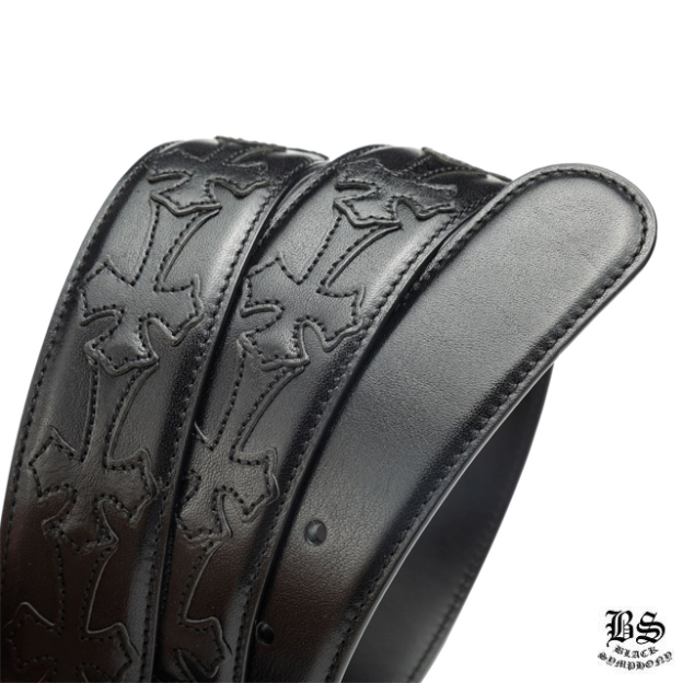 クロムハーツ プレーン レザー 1.5 ベルト ホースシュー リベット（バックルなし）