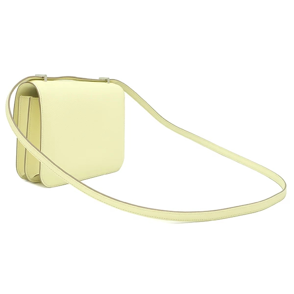 エルメス HERMES ショルダーバッグ コンスタンス3 ミニ ミロワール ヴォーエプソン ジョーヌミルトン シルバー金具 黄色