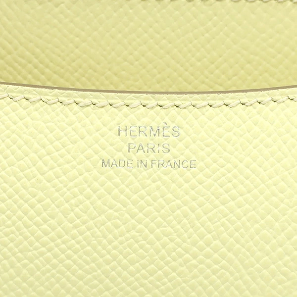 エルメス HERMES ショルダーバッグ コンスタンス3 ミニ ミロワール ヴォーエプソン ジョーヌミルトン シルバー金具 黄色