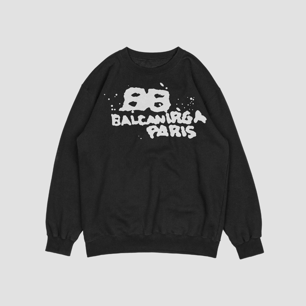 Balenciaga クラシックなレタープリントスウェット クル