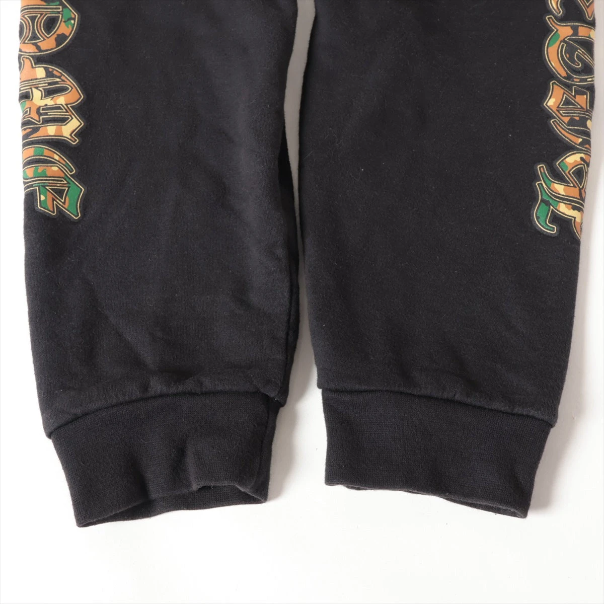 クロムハーツ パーカー コットン ブラック×グリーン カモフラ ホースシュー