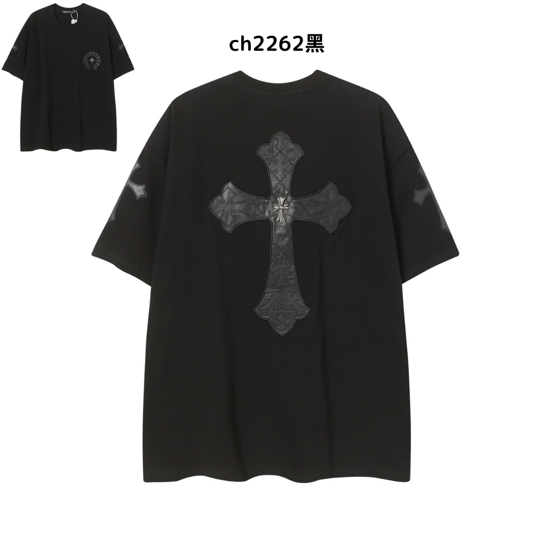 【2025新登場】クロムハーツChrome Hearts プリント刺繍Tシャツ特集 夏服 人気 男女兼用　綿100%  ch2230