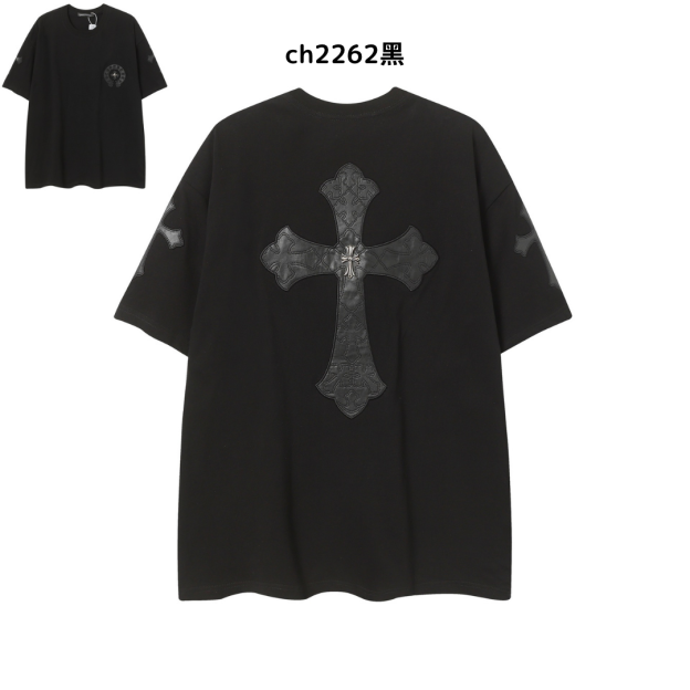 【2025新登場】クロムハーツChrome Hearts プリント刺繍Tシャツ特集 夏服 人気 男女兼用　綿100%  ch2230
