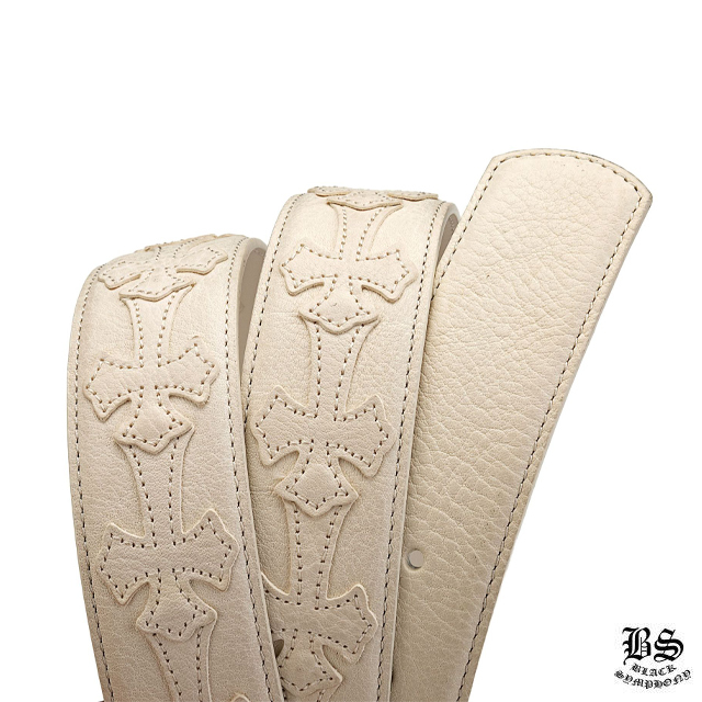 クロムハーツ プレーン レザー 1.5 ベルト ホースシュー リベット（バックルなし）