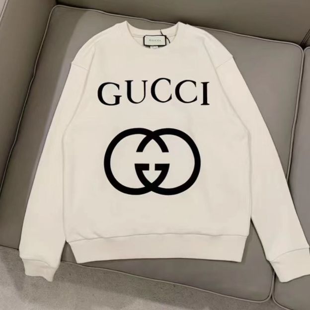 GUCCI  パーカー 長袖  ファッション　丸襟  人気　グーチロゴプリント　秋服