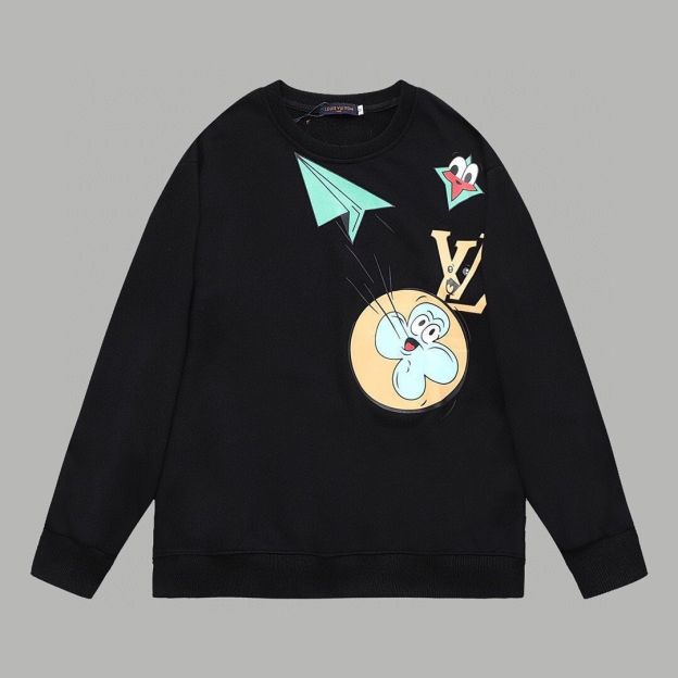 LOUIS VUITTON  パーカー ブランド　ルイ・ヴィトン ロゴ トップス プリント かわいい　男女兼用