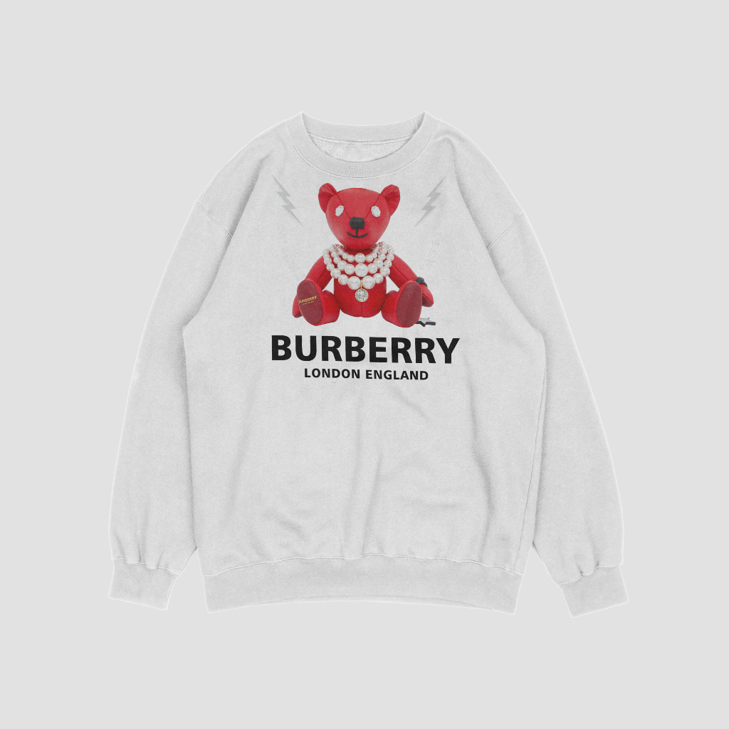 Burberry小熊アルファベットのキャラクタープリントのスウェット クル