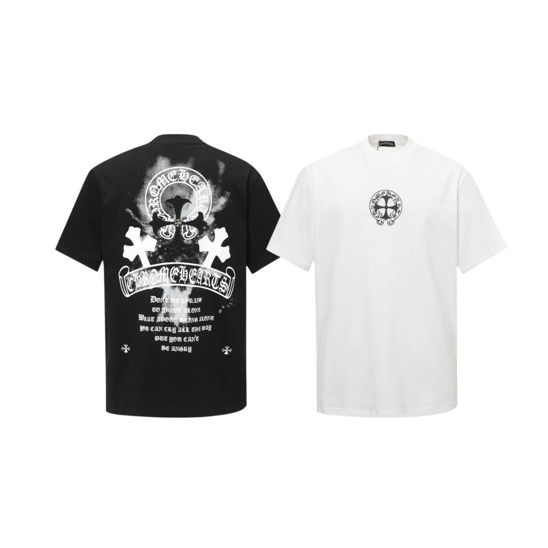 Chrome Hearts Tシャツ黒&白 zH0173