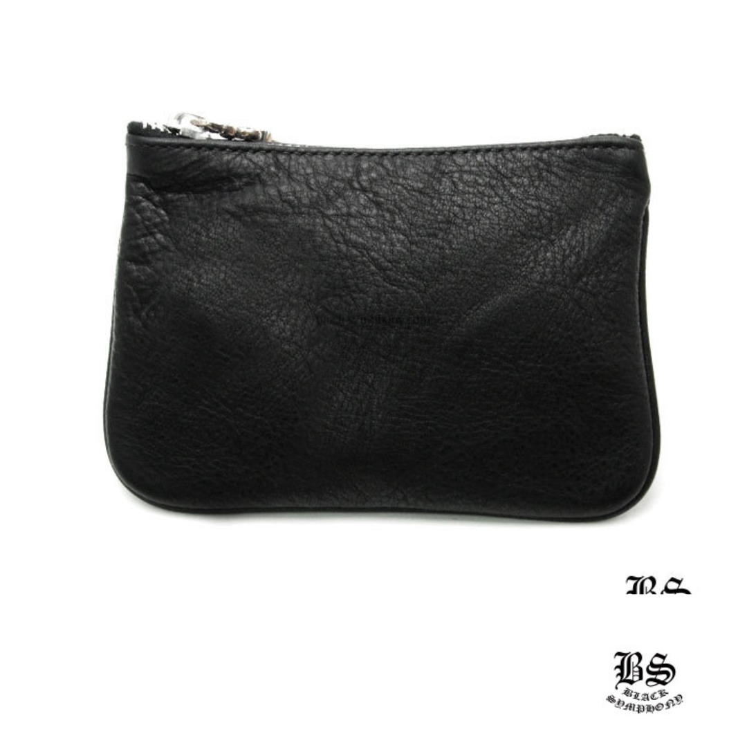 クロムハーツ CHROME HEARTS  コインパース 1クロスパッチ ブラック ヘビーレザー