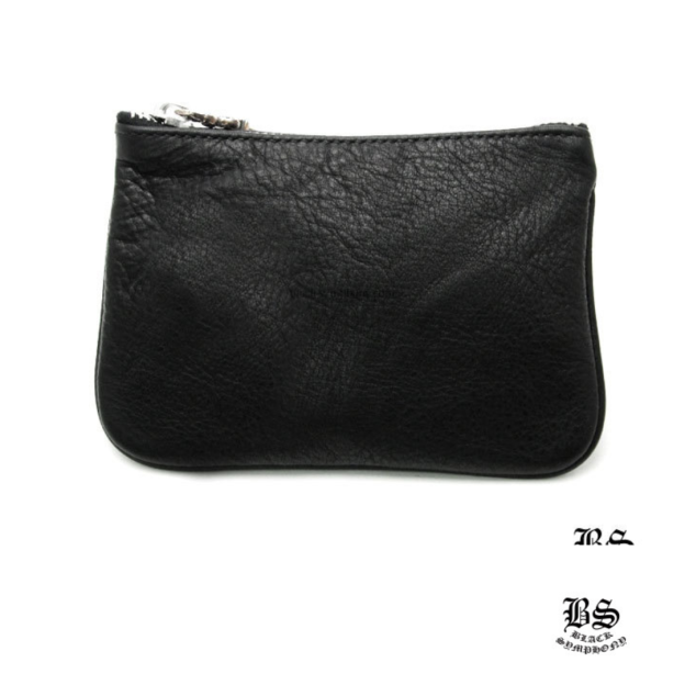 クロムハーツ CHROME HEARTS  コインパース 1クロスパッチ ブラック ヘビーレザー