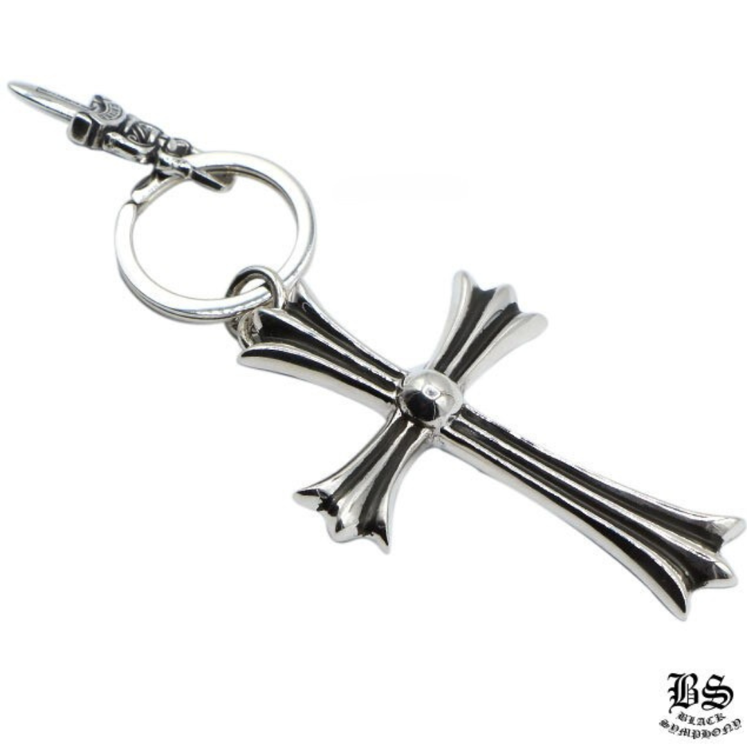 chrome heart クロムハーツ ラージCHクロス キーリング with ダガー
