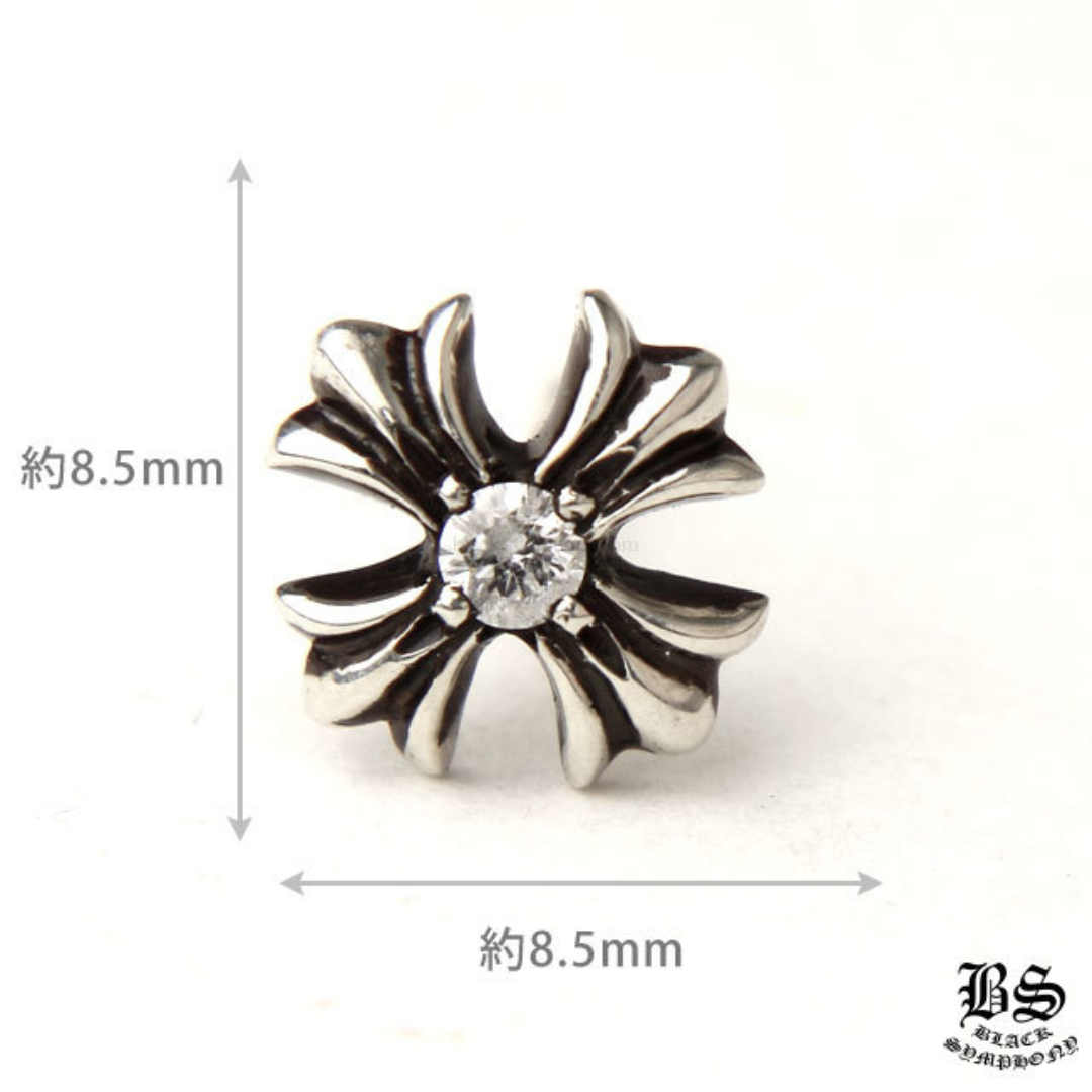 【CHROME HEARTS/クロムハーツ】 CHプラススタッドピアス withダイヤモンド
