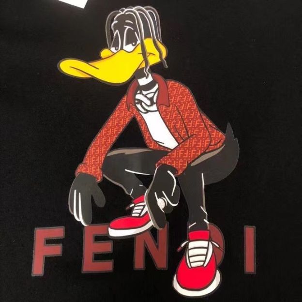 FENDI  パーカー フェンディ 可愛い ドナルドダックプレント 丸首 通勤 通学 春秋冬服 男女兼用