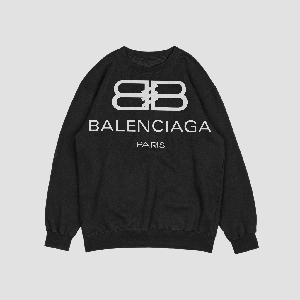Balenciaga クラシックなレタープリントスウェット クル