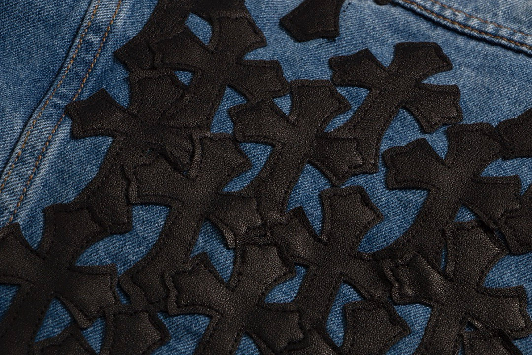 【Chrome Hearts】クロムハーツ リーバイス 70506 クロスパッチ フローラルボタン デニムジャケット メンズ