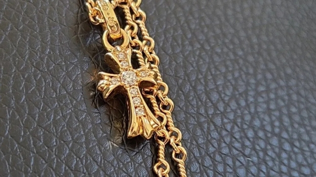 【国内発送/直営店】ネックレス クロムハーツ 22K　パヴェダイヤ＆20インチツイストチェーン