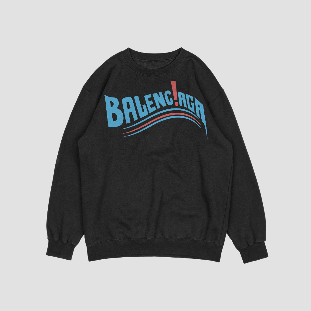 Balenciaga クラシックなレタープリントスウェット クル