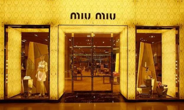 MIU MIUニットフード付きカーディガンコートセーター