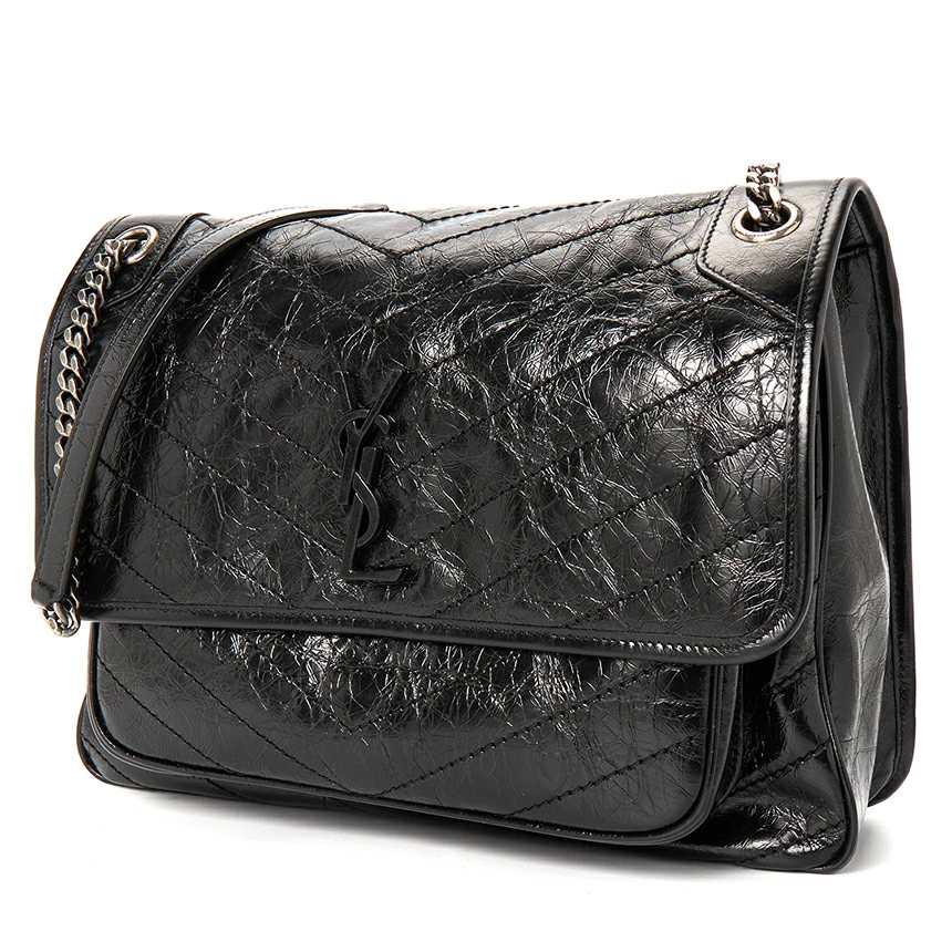 Niki Baby キルティング グロスレザー ミニショルダーバッグ