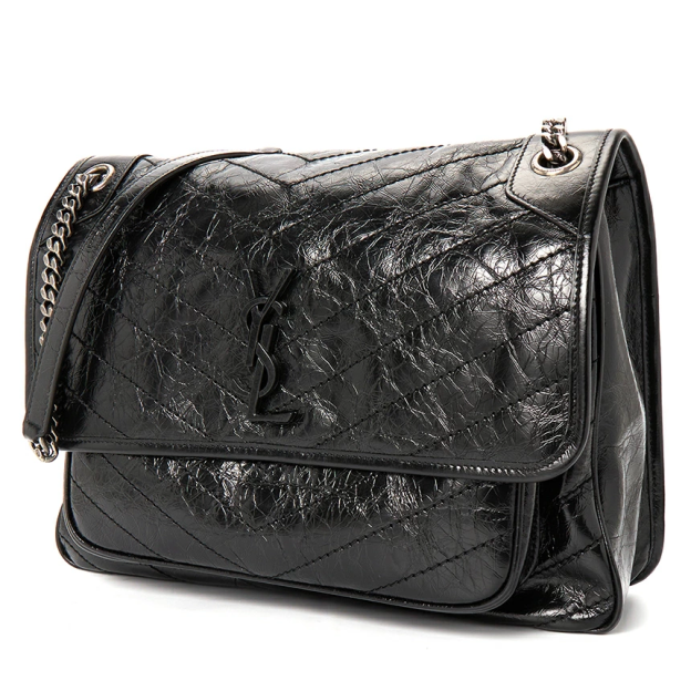 Niki Baby キルティング グロスレザー ミニショルダーバッグ