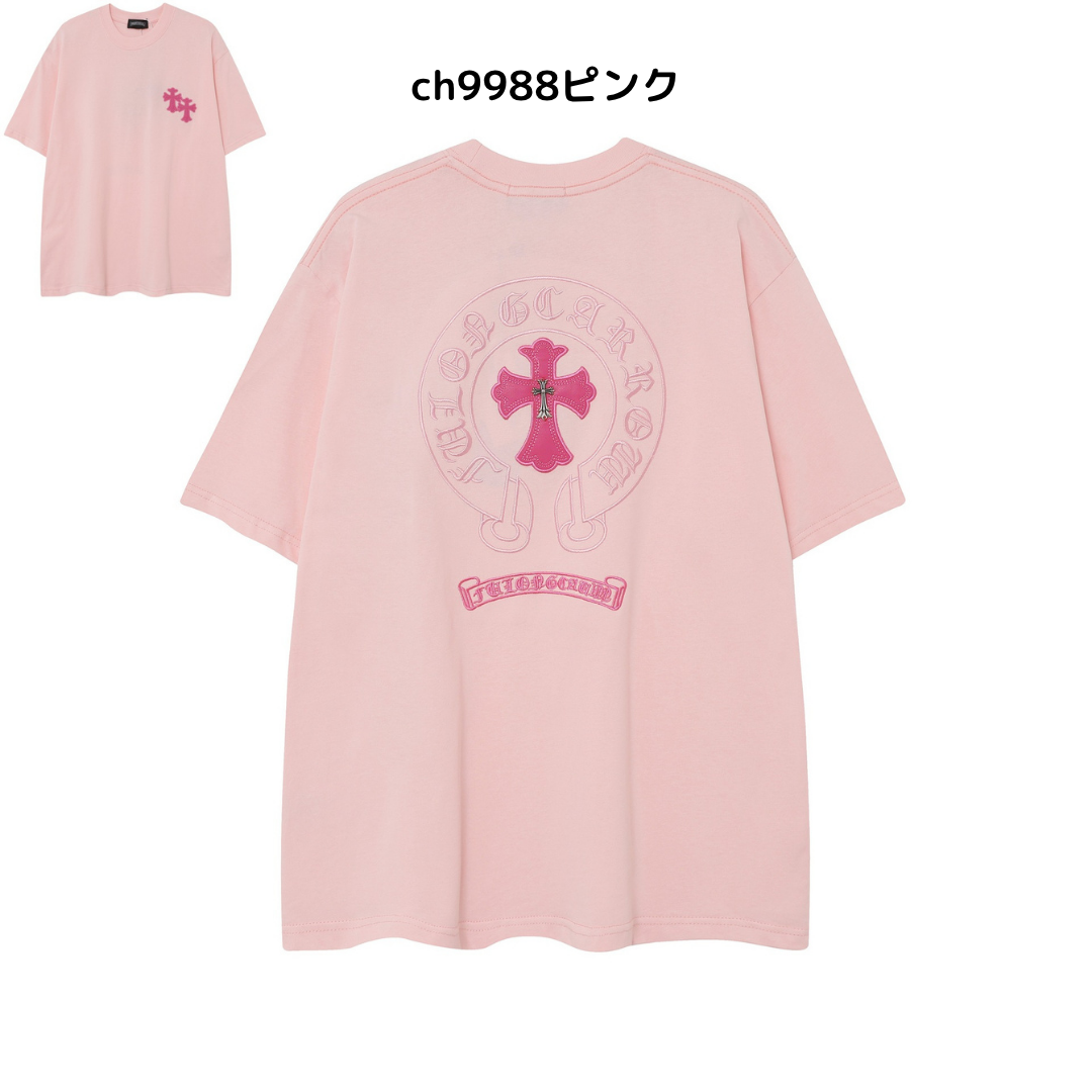 【2025新登場】クロムハーツChrome Hearts プリント刺繍Tシャツ特集 夏服 人気 男女兼用　綿100%  ch2230