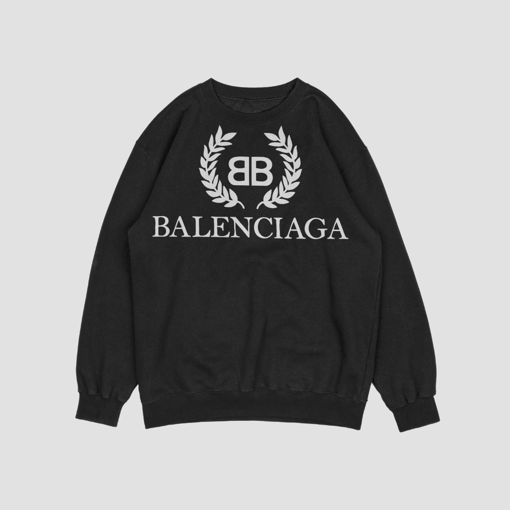 Balenciaga クラシックなレタープリントスウェット クル