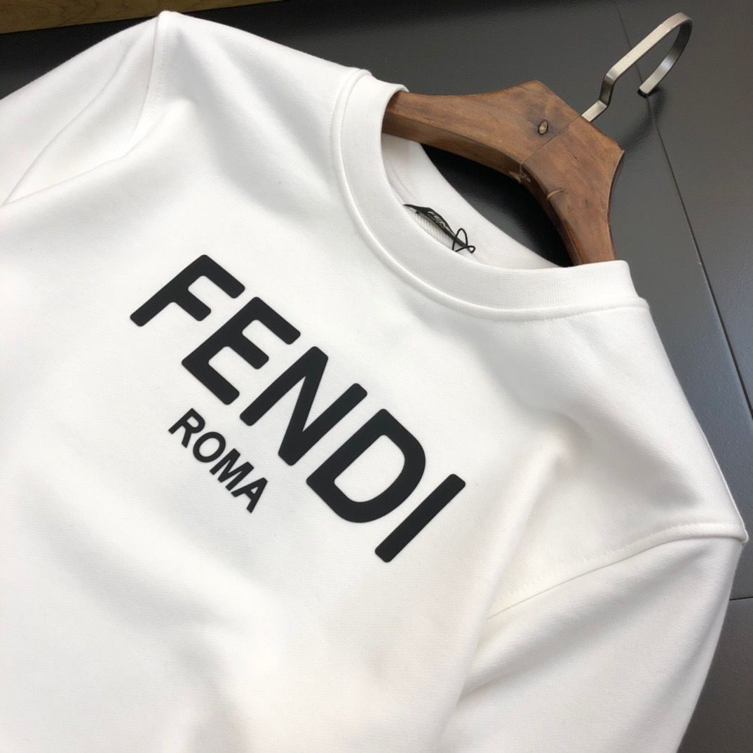 FENDI  パーカー フェンディ プレントおしゃれ カジュアル 丸首 通勤 通学 男女兼用
