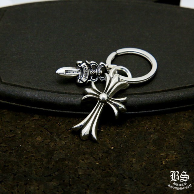 chrome heart クロムハーツ スモールCHクロス キーリング with ダガー