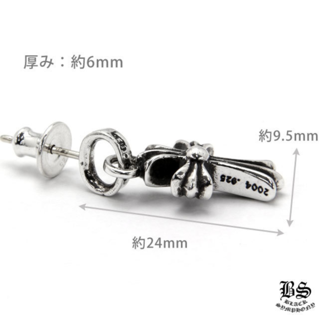 クロムハーツ CHクロスベビーファットドロップイヤリング(ピアス)