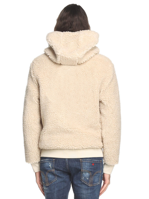 モンクレール パーカー MONCLER メンズ ボアパーカー アウター テディフリース ロゴ 刺繍 フルジップ 黒 クロ ベージュ ブランド ブルゾン フード レギュラーフィット 大きいサイズ あり MC8G0002389A5V