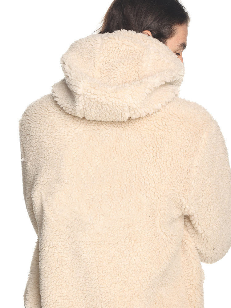 モンクレール パーカー MONCLER メンズ ボアパーカー アウター テディフリース ロゴ 刺繍 フルジップ 黒 クロ ベージュ ブランド ブルゾン フード レギュラーフィット 大きいサイズ あり MC8G0002389A5V