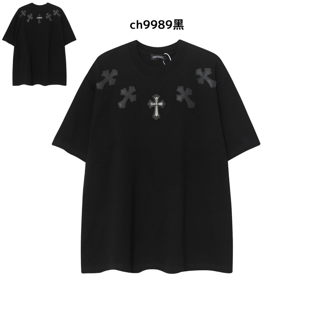 【2025新登場】クロムハーツChrome Hearts プリント刺繍Tシャツ特集 夏服 人気 男女兼用　綿100%  ch2230