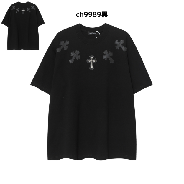 【2025新登場】クロムハーツChrome Hearts プリント刺繍Tシャツ特集 夏服 人気 男女兼用　綿100%  ch2230