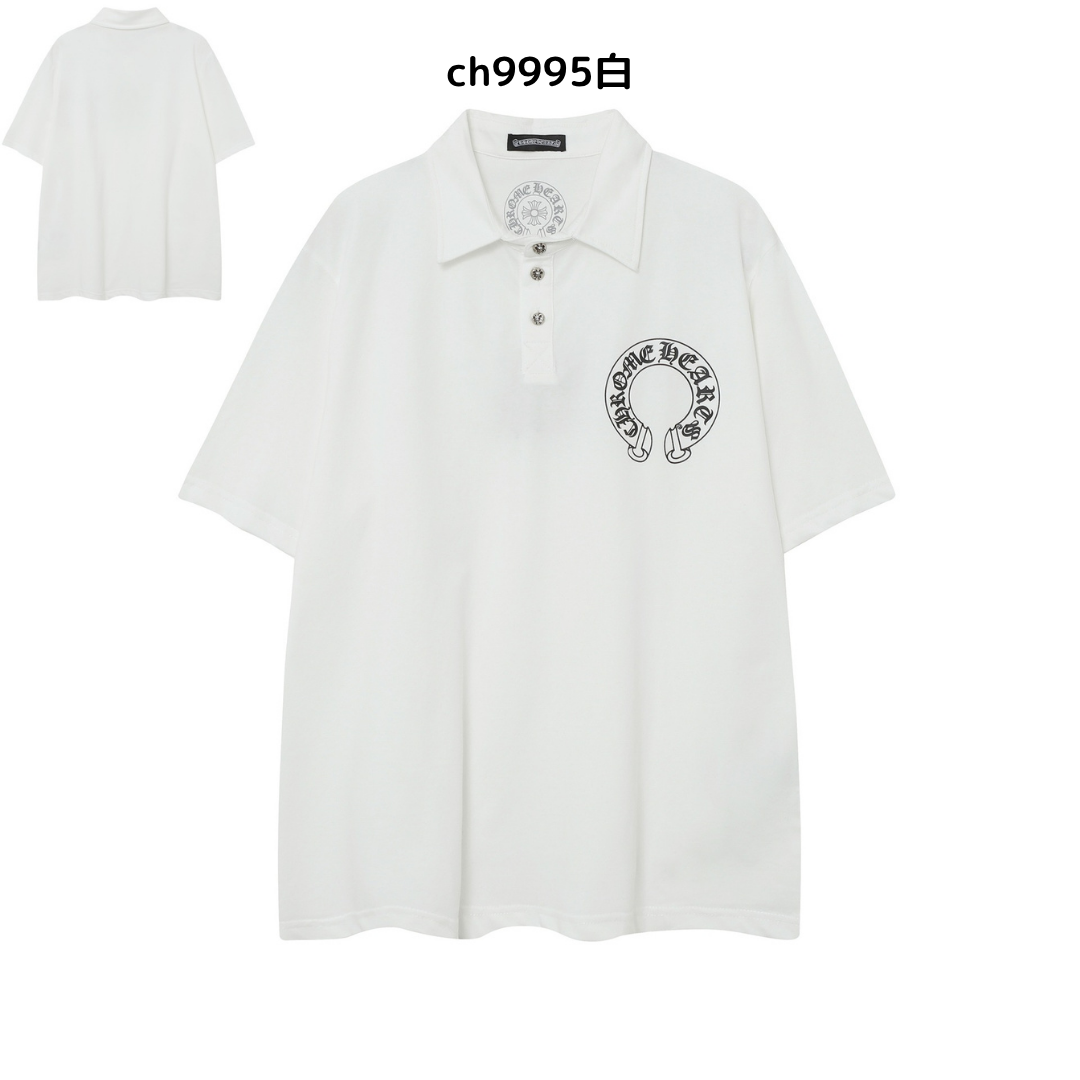【2025新登場】クロムハーツChrome Hearts プリント刺繍Tシャツ特集 夏服 人気 男女兼用　綿100%  ch2230