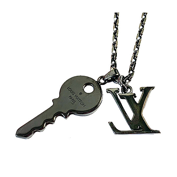 【国内発送/直営店】LV　イニシャル　キー　メンズ アクセサリー 箱 ラッピング ブラック ルテニウム ガンメタリック シルバー-JAPAN DUTY FREE