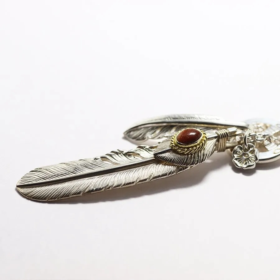 【国内発送/直営店】1点物 オリジナルカスタム1 タディアンドキング goro's ゴローズ魂継承 フェザー ネックレス メンズ シルバー925 ペンダントトップ ネックレス メンズ