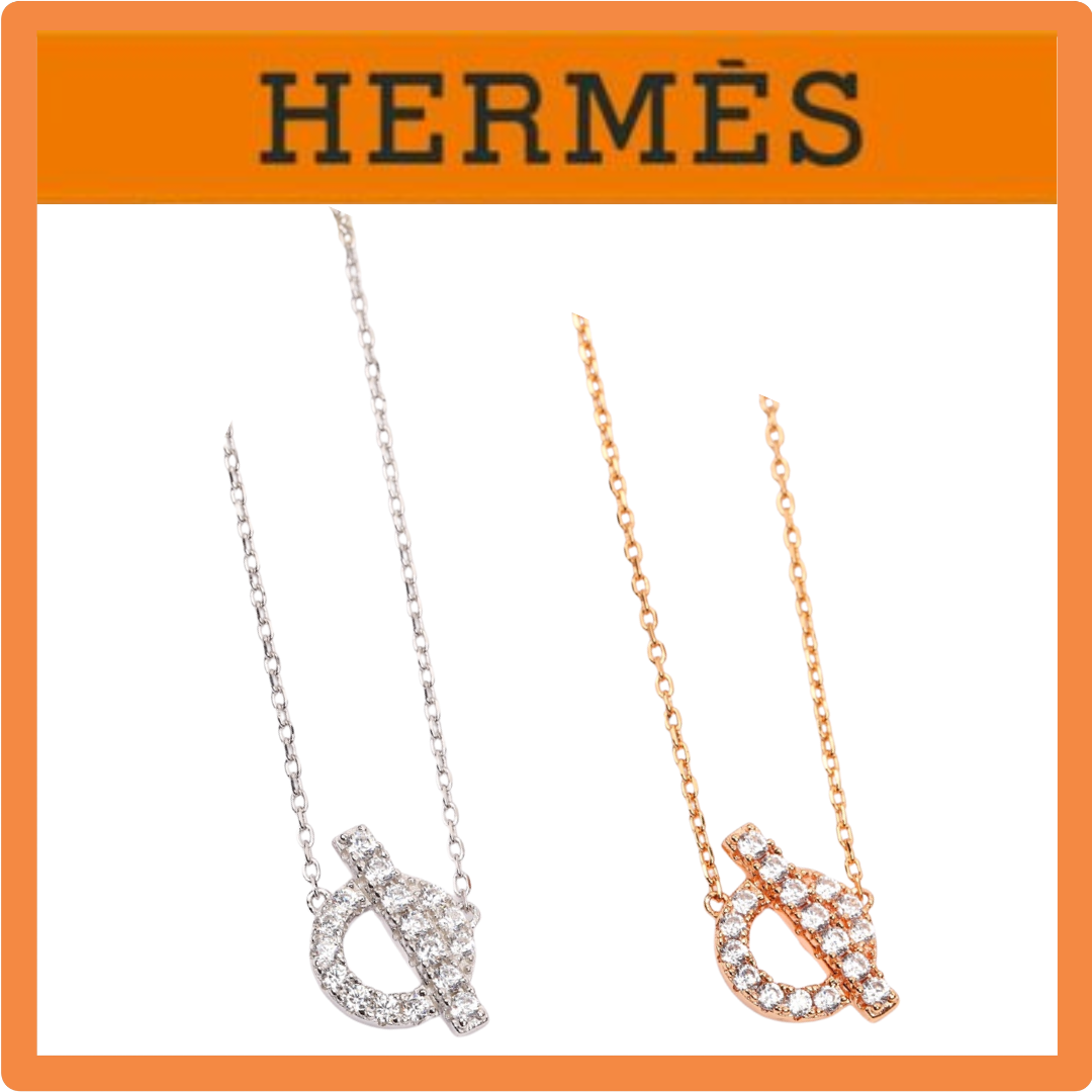 エルメスのピンクゴールドネックレス「フィネス」