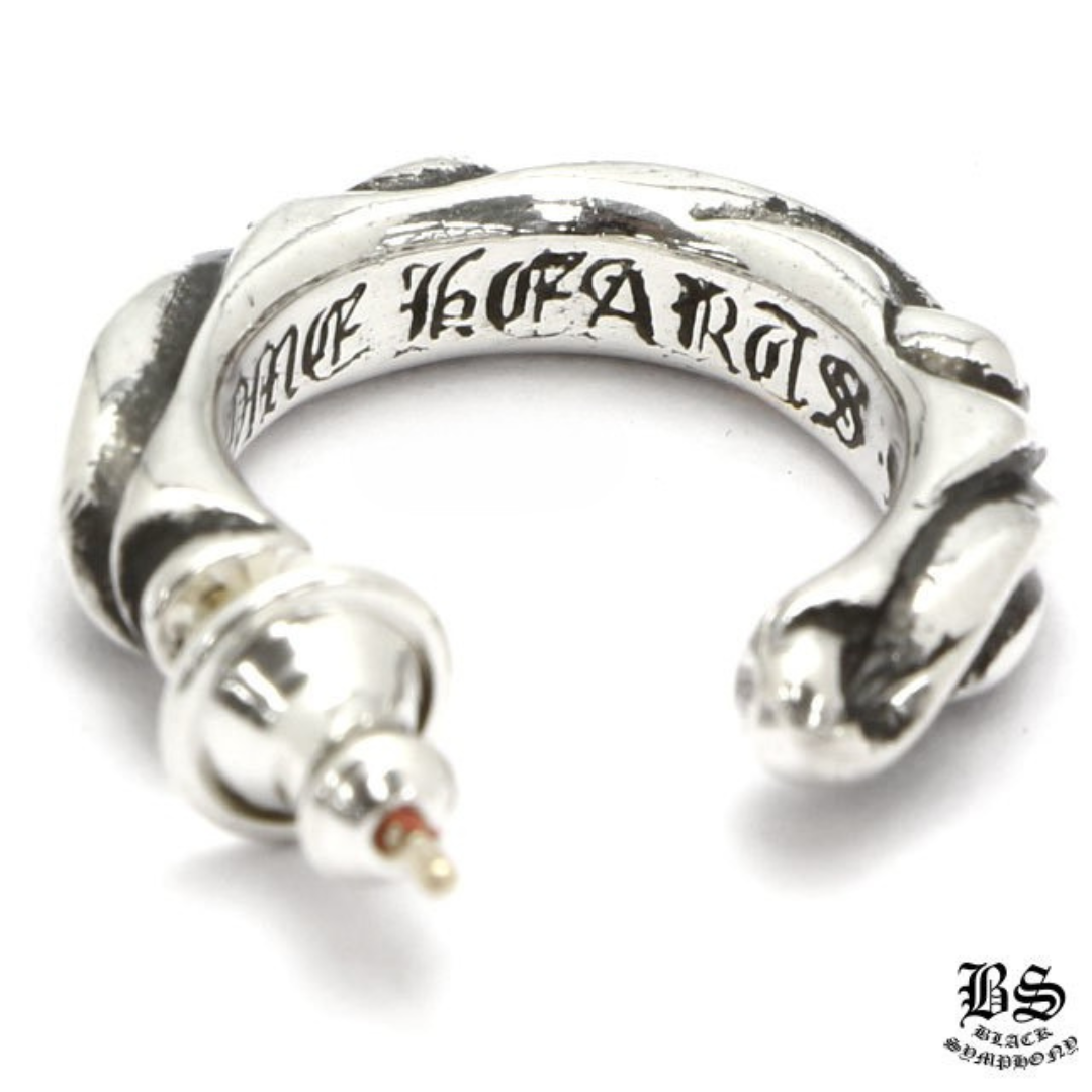 クロムハーツ スクロール フープイヤリング(ピアス) シルバー925