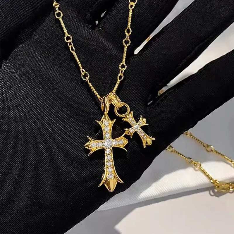 【国内発送/直営店】ネックレス クロムハーツ 22K　パヴェダイヤ＆20インチツイストチェーン