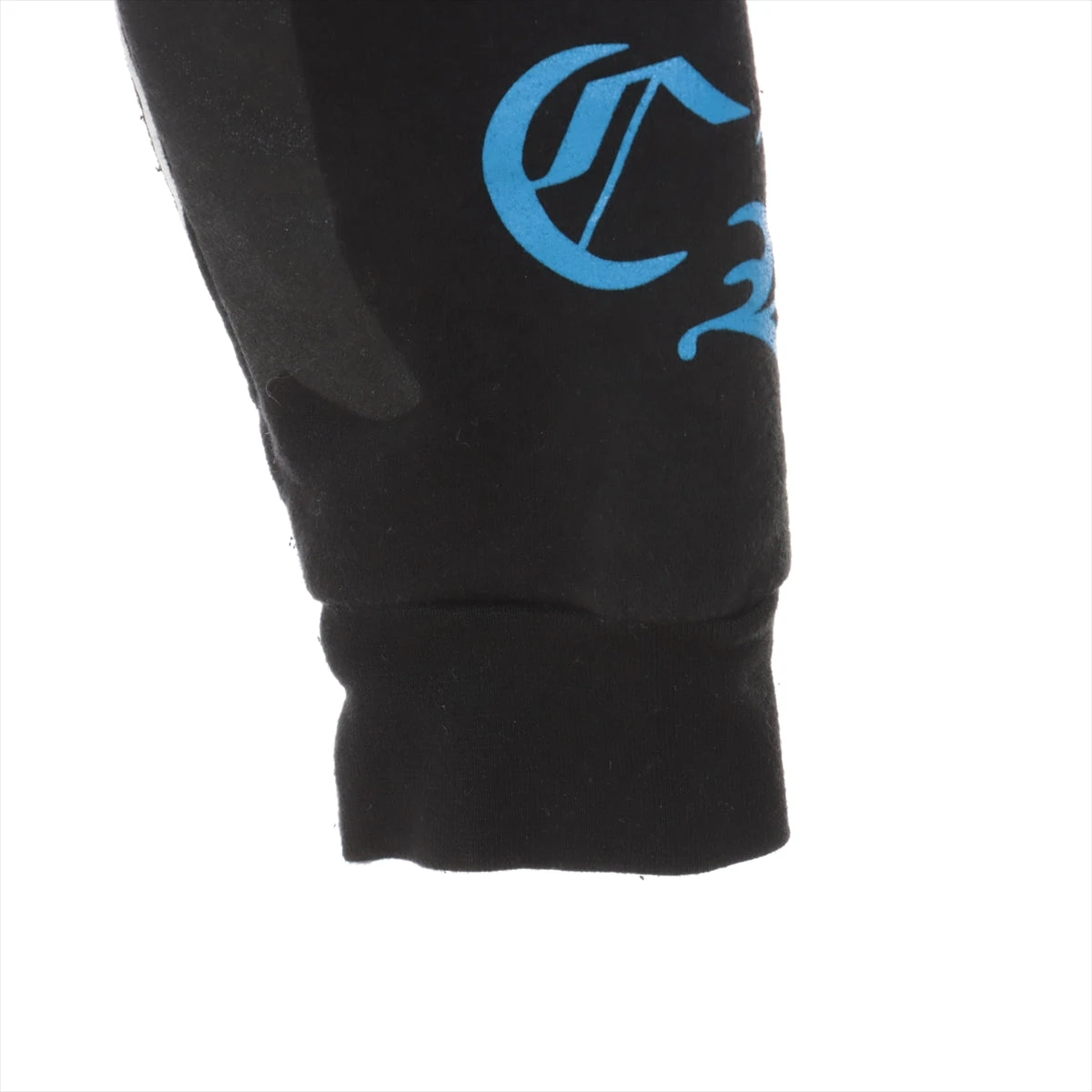 クロムハーツ パーカー コットン  ブラック ステンシルプリント オンライン限定