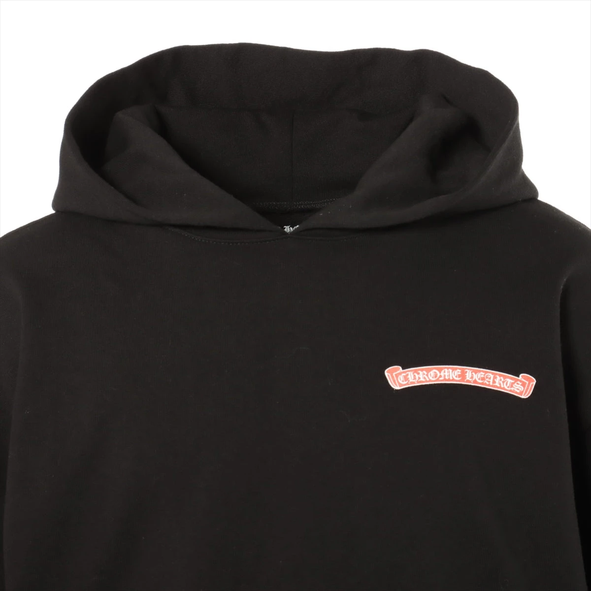 クロムハーツ パーカー コットン ブラック MATTY BOY STAY FAST RACE TEAMフーディ