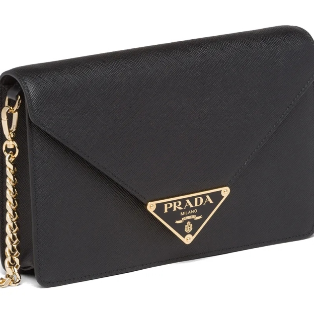【PRADA】☆人気☆ レディース ブラック エンベロープ ショルダー バッグ