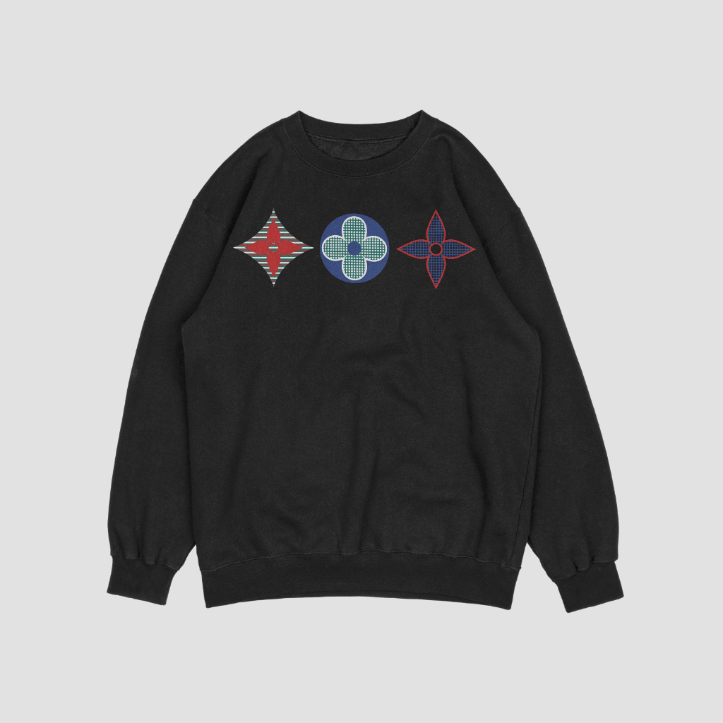 LOUIS VUITTON キャラクターアルファベットロゴプリントスウェット クル